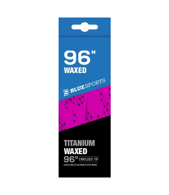 BLUE SPORTS TITANIUM LACES WAXED  NEON PINK