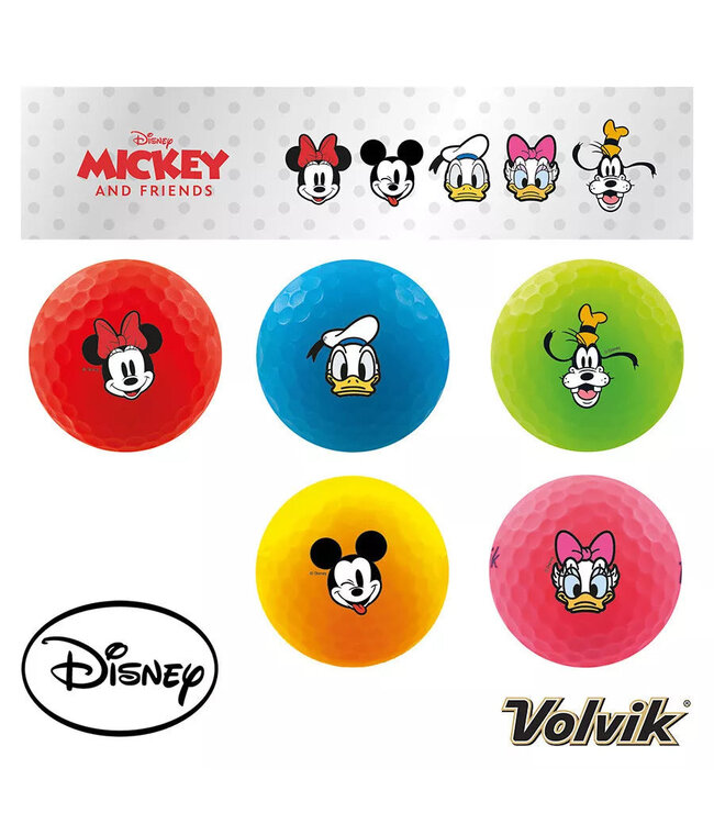 Volvik Disney Friends – Vivid 5 Golf Ball Pack