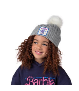 CCM x BARBIE GREY POM KNIT HAT YTH