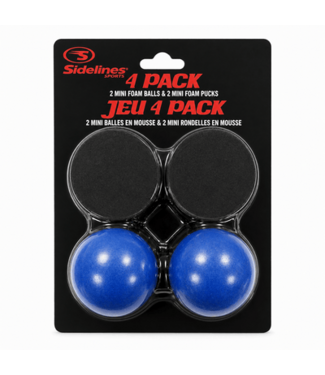 Mini Hockey Foam Ball & Puck Set - 4 Pack