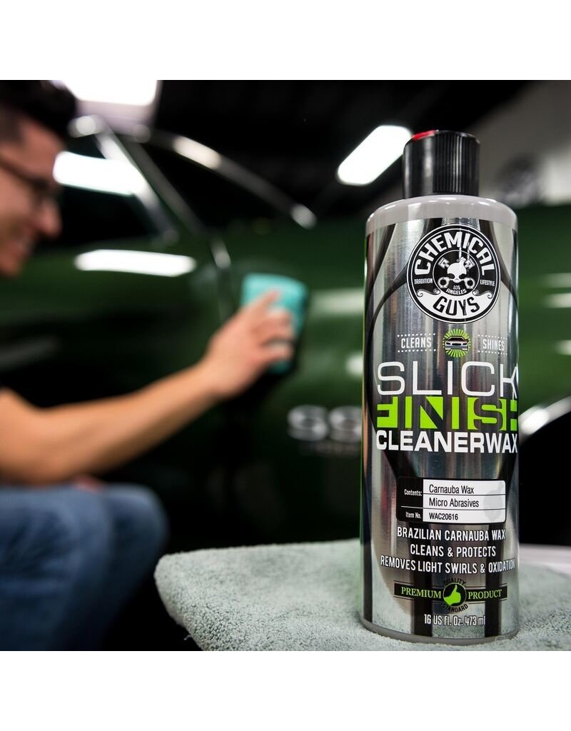 Chemical Guys Slick Finish Cleaner Wax With Microabrasives (16oz)