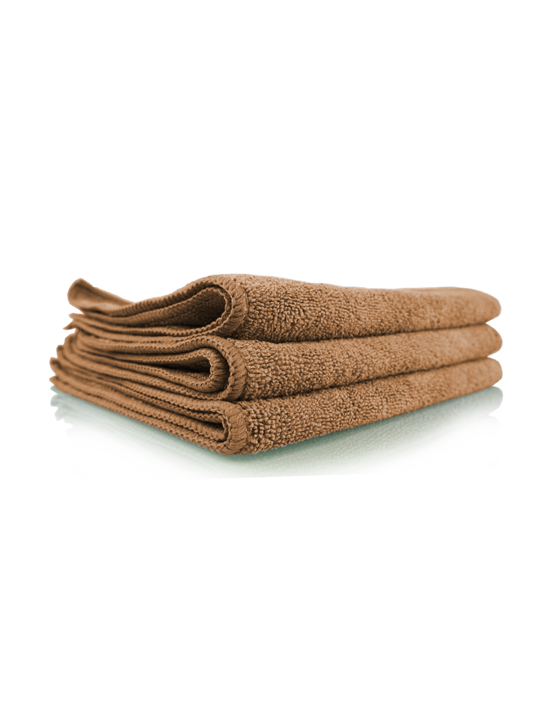 Chemical Guys Workhorse Professional Microfiber Towel, Tan 16" x 16" (3 Pack)