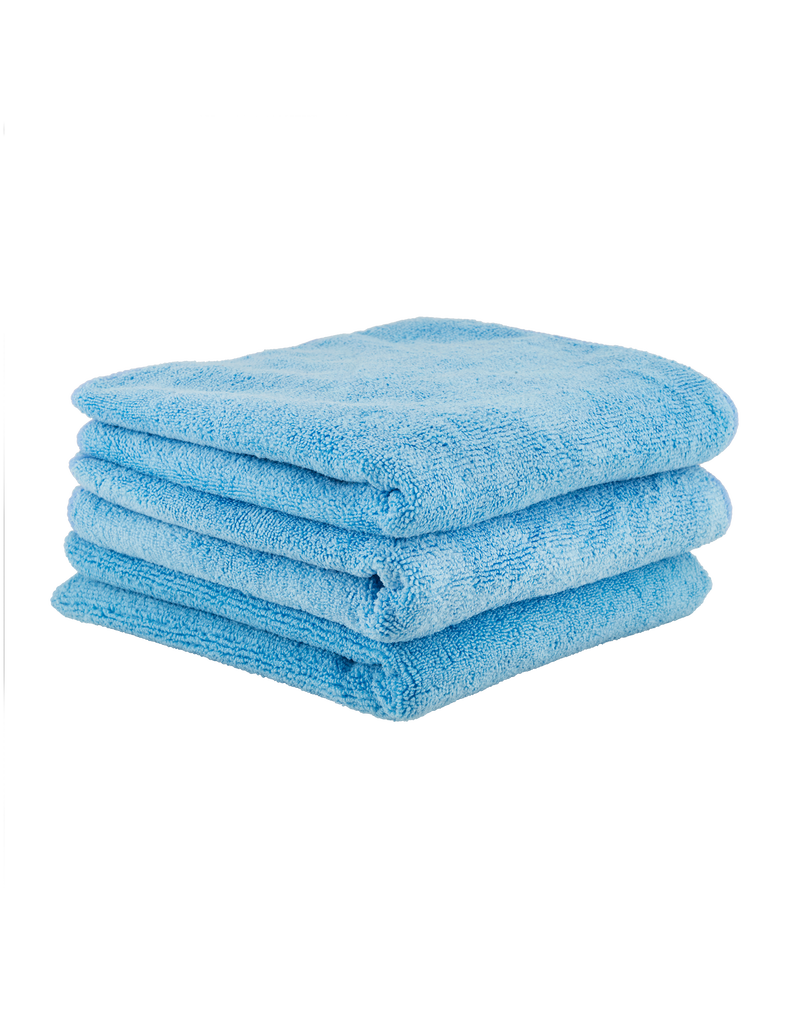 Chemical Guys Workhorse Professional Microfiber Towel, Blue 16" x 16" (3 Pack)