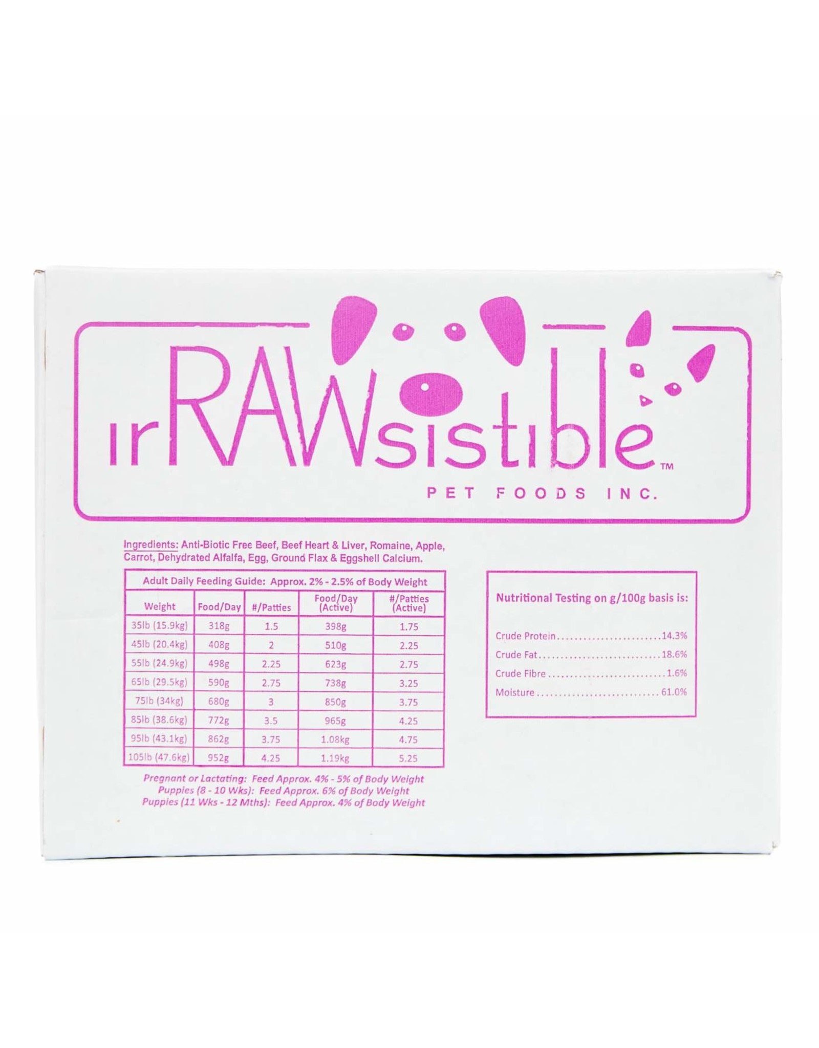 IrRAWsistible IrRAWsistible Beef 22 lb Case