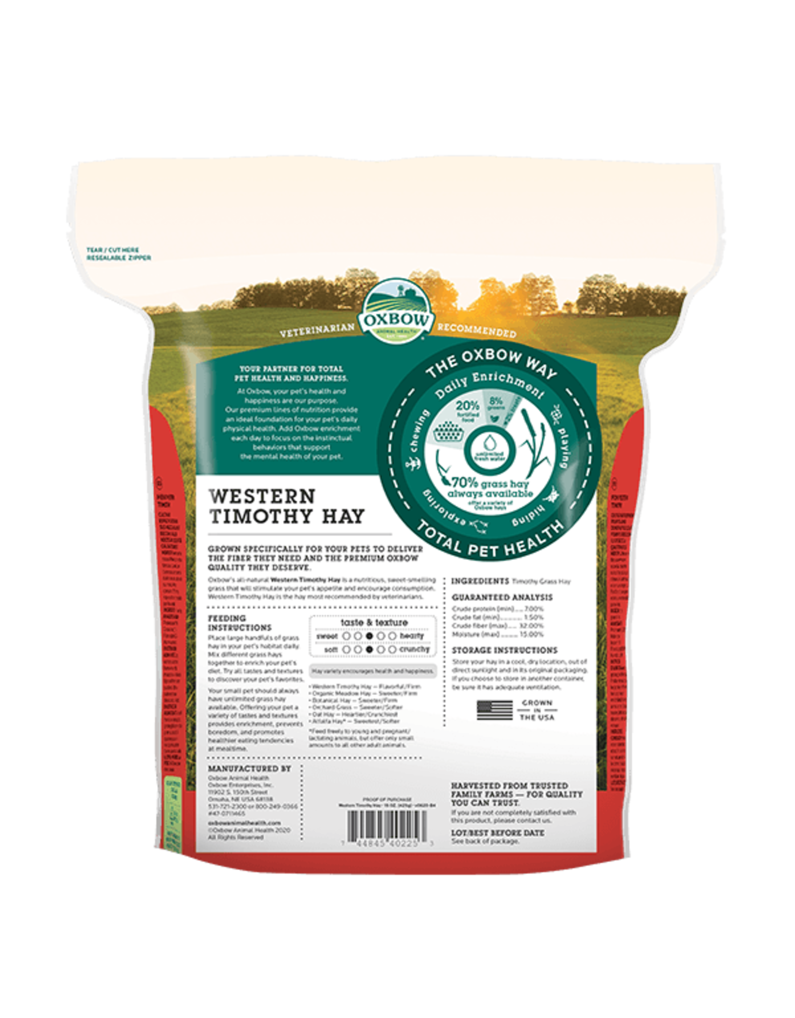 Oxbow Western Timothy Hay 2.55kg