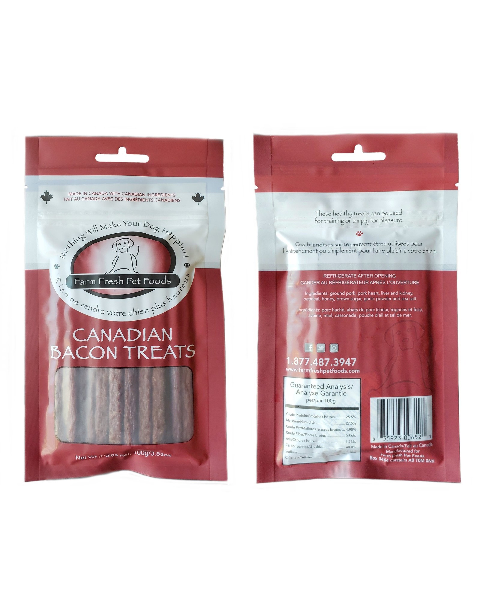 Tilted Barn Tilted Barn Canadian Bacon Treats 100g