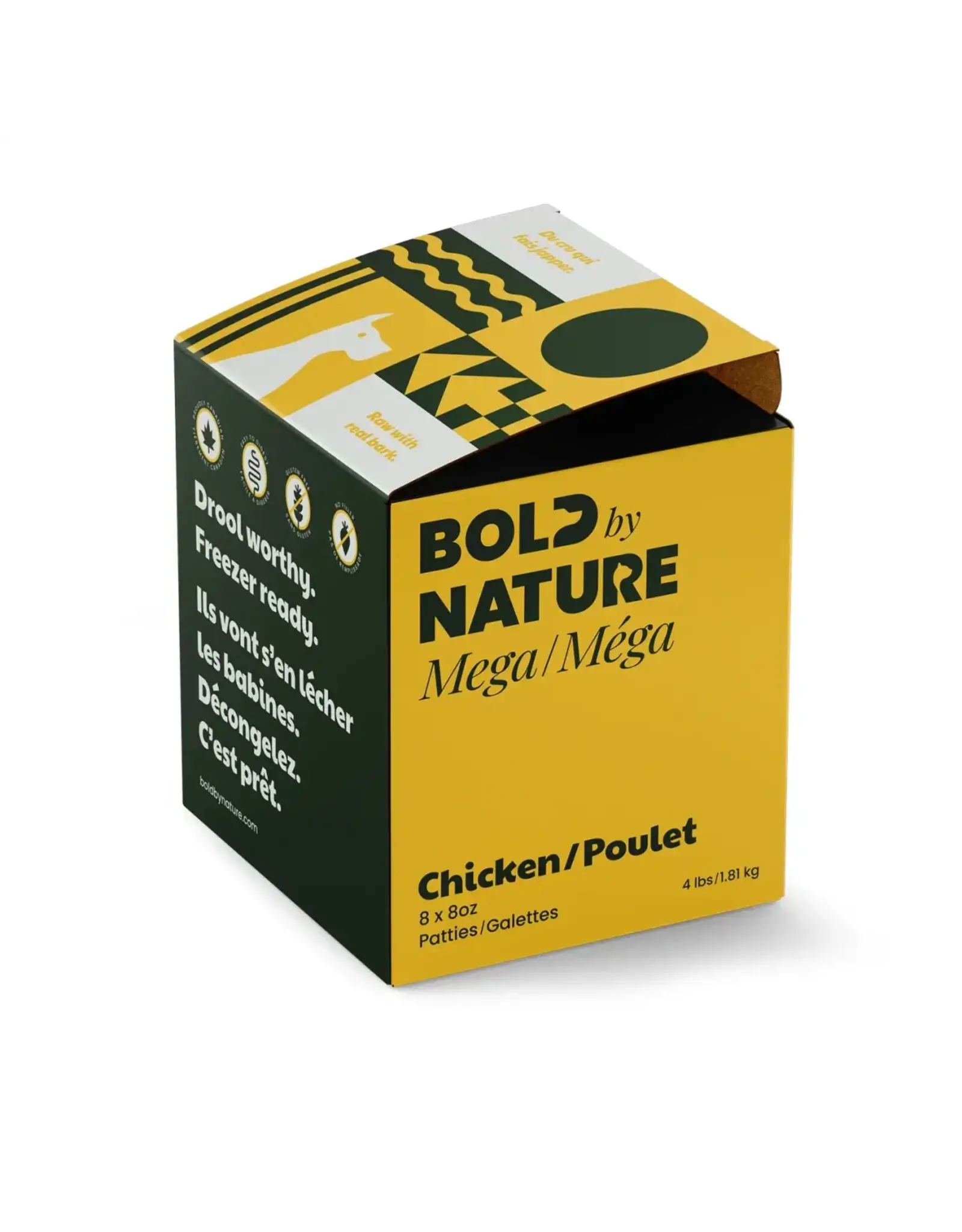 Bold By Nature Bold By Nature Mega Dog Chicken Patties 4 lb