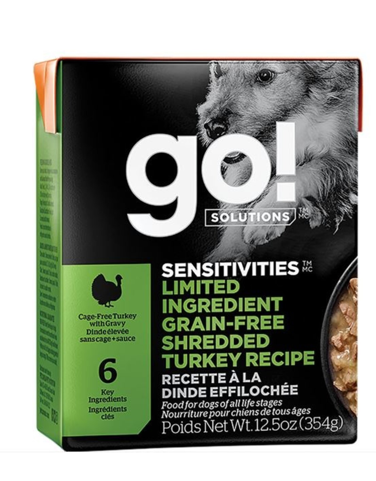 Go! GO! Sensitivities LID GF Shredded Turkey 12.5 oz
