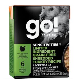Petcurean GO! Sensitivities LID GF Shredded Turkey 12.5 oz