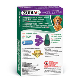 Zodiac Dog Powerspot SmartShield Flea Tick under 14 kg