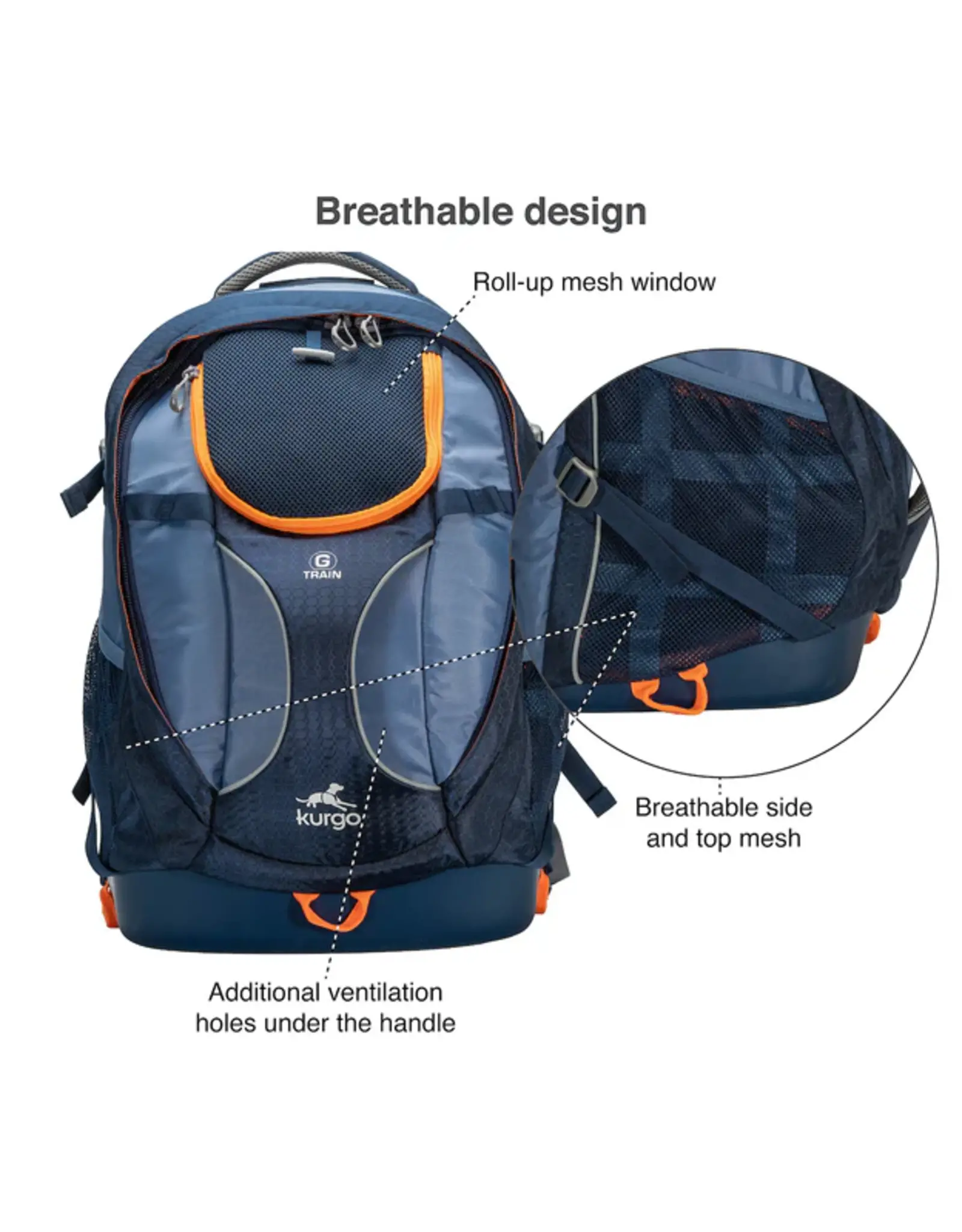 Kurgo Kurgo Dog/Cat G-Train Carrier Backpack Ink Blue