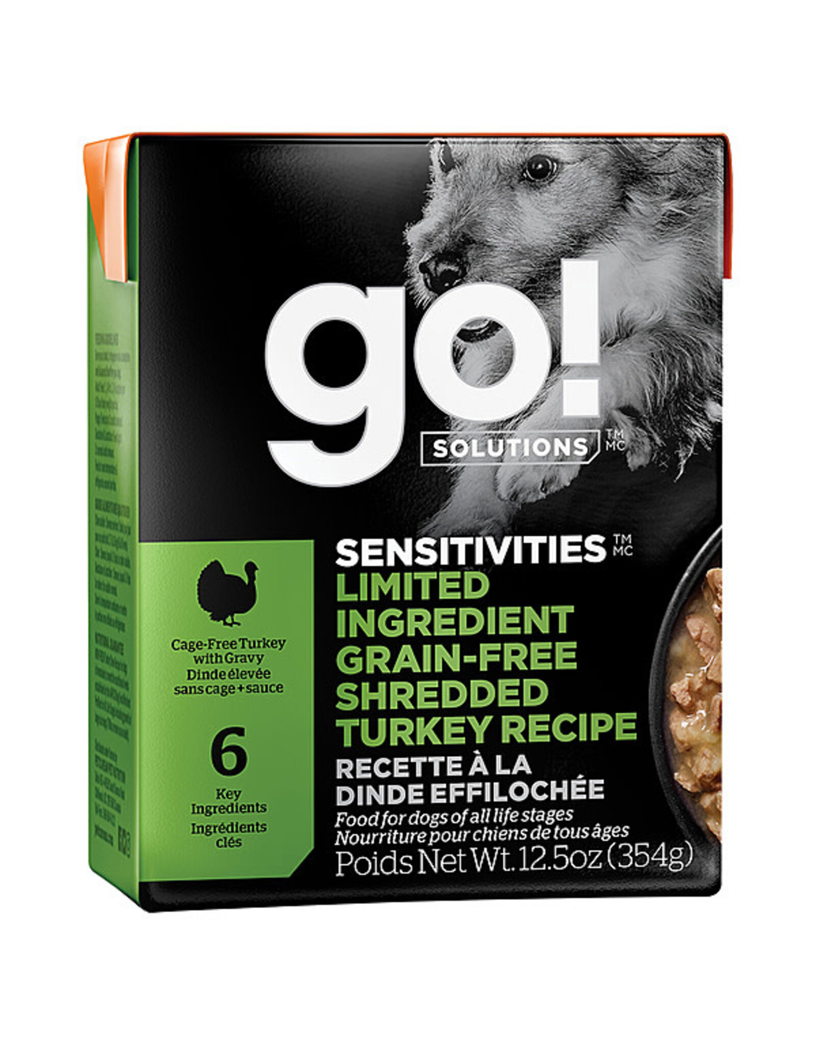 Petcurean GO! Sensitivities LID GF Shredded Turkey 12.5 oz