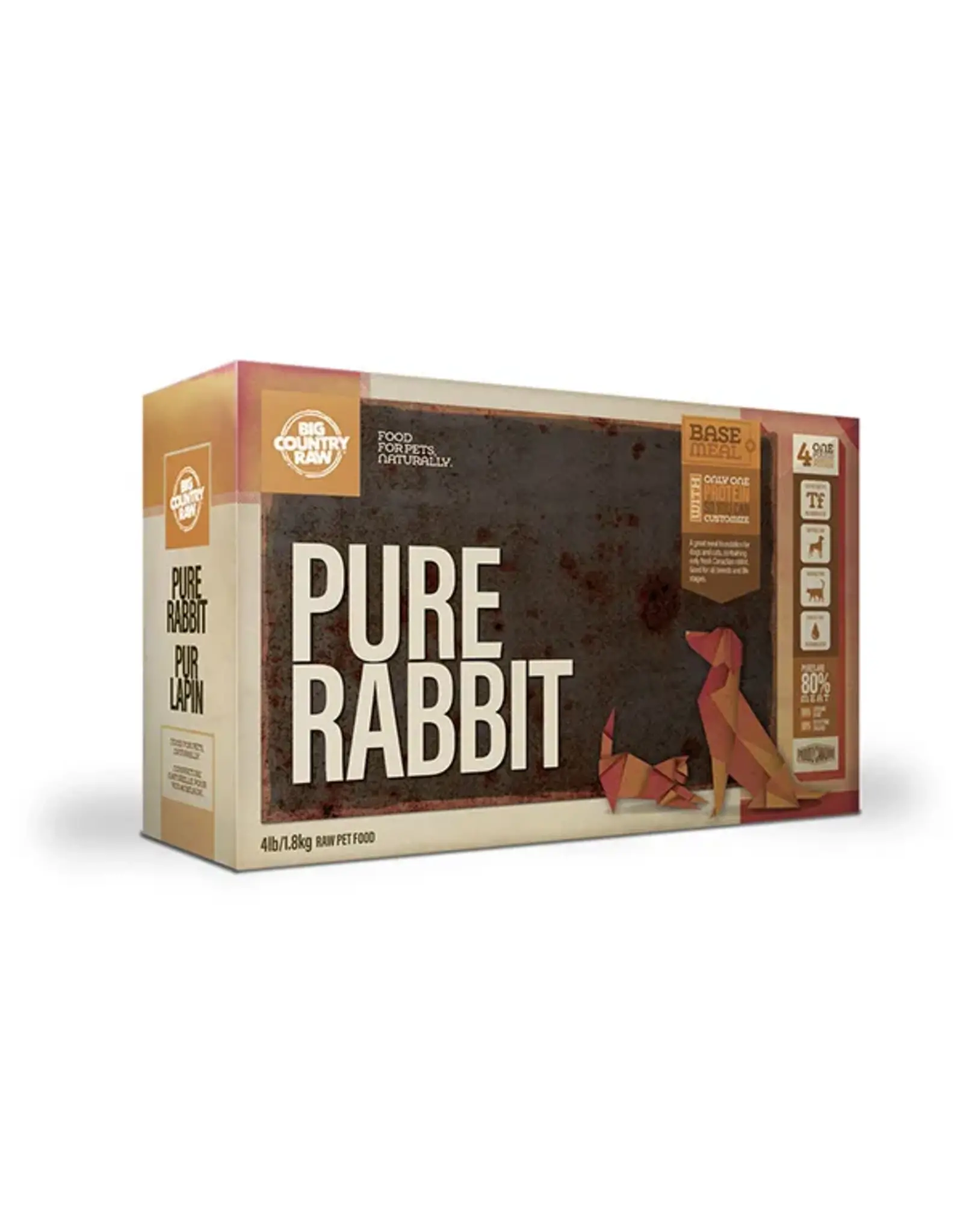 Big Country Raw Big Country Raw Pure Rabbit 4 lb