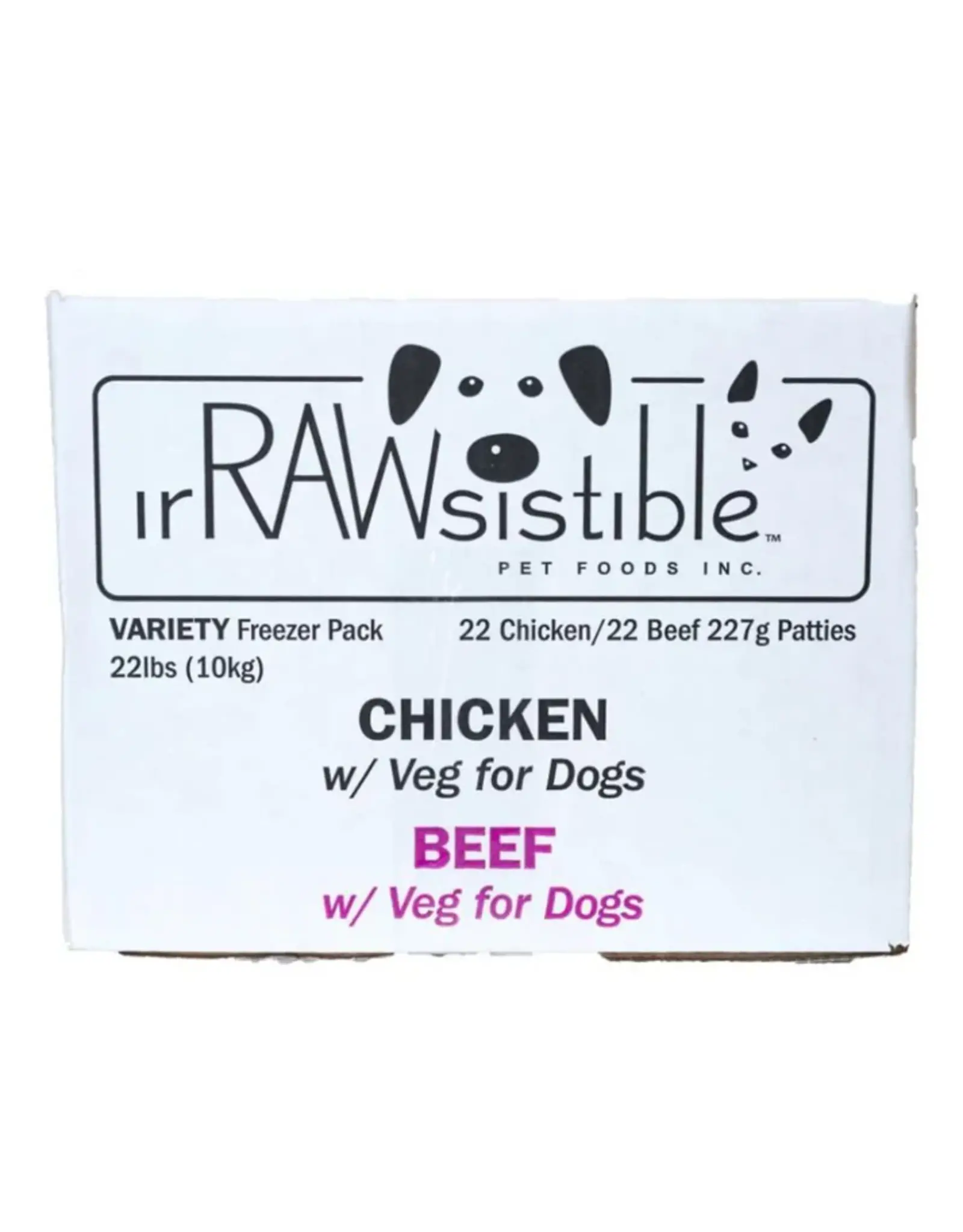 IrRAWsistible IrRAWsistible Beef/Chicken Case 22LB