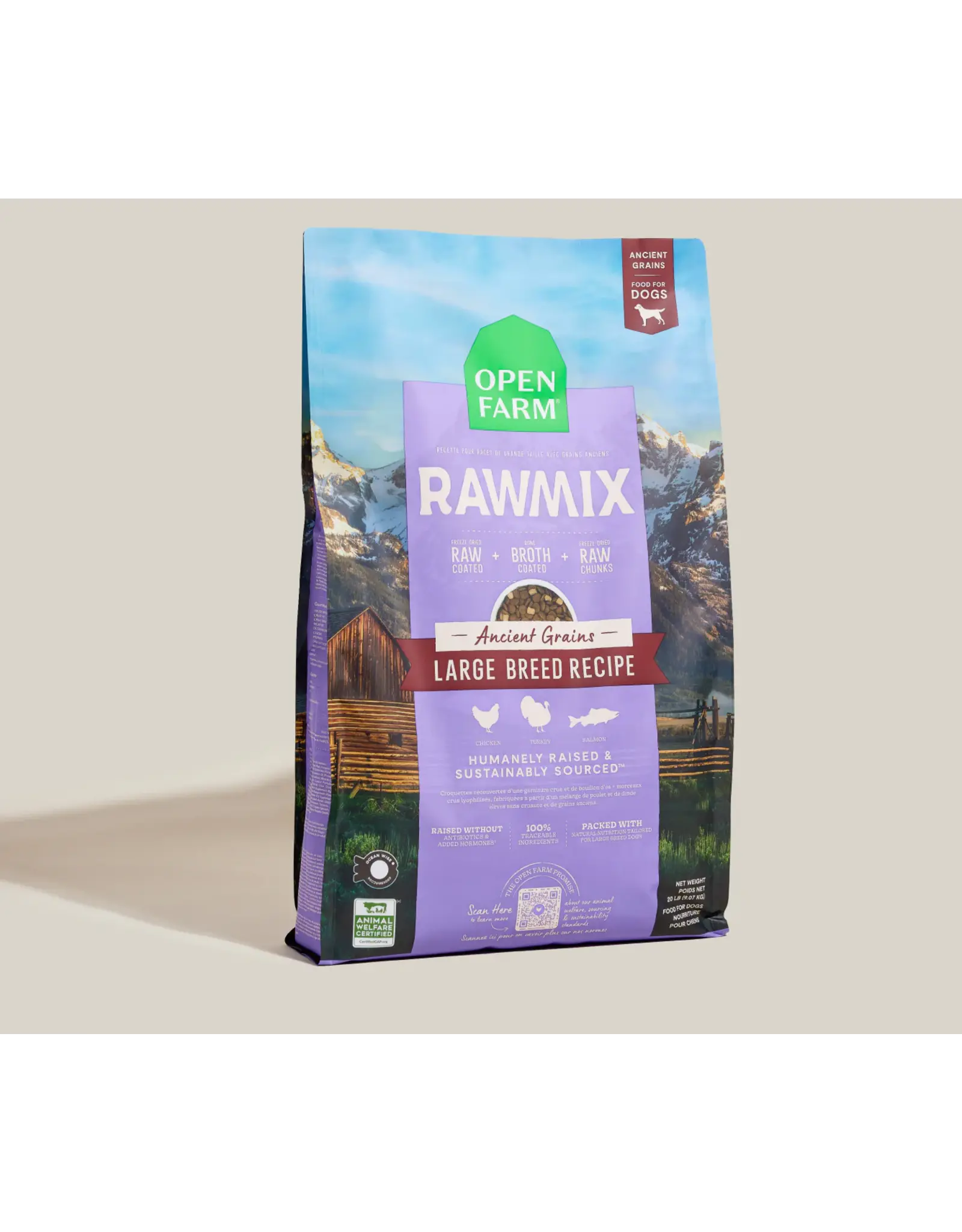 Open Farm Open Farm RawMix Ancient Grain Large Breed Chicken & Turkey 20 lb