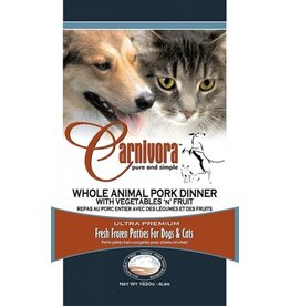 Carnivora Carnivora Pork Dinner 4lb Sleeve (with veggies & fruit)
