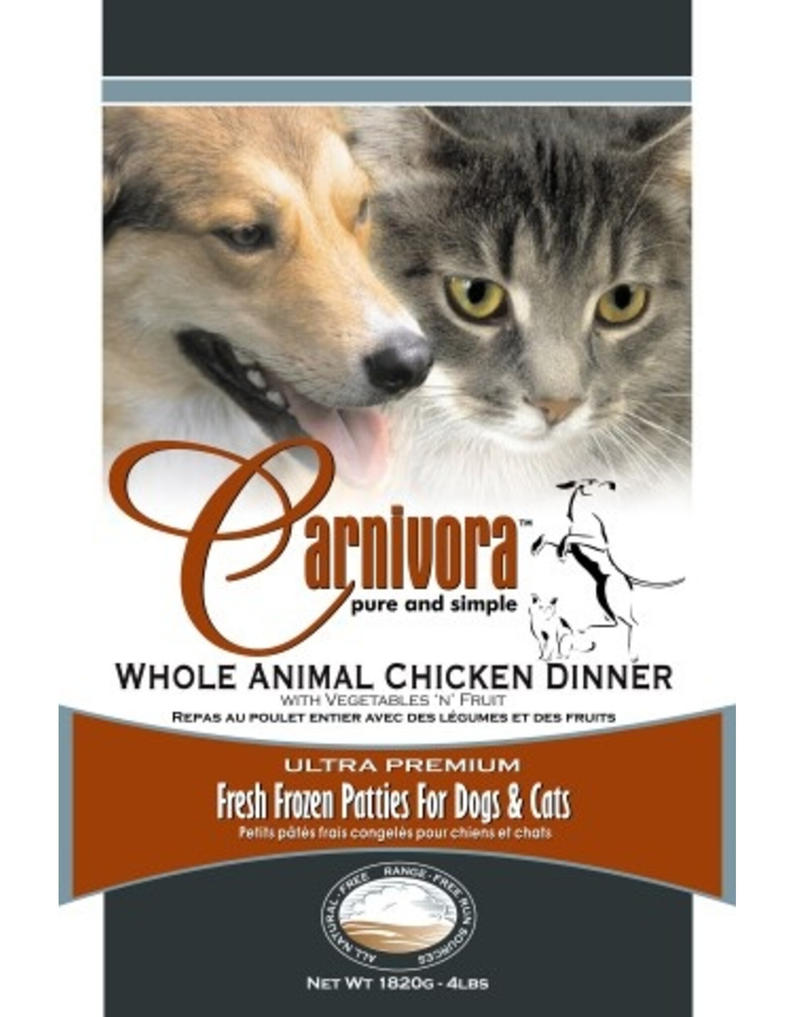 Carnivora Carnivora Chicken Dinner 4lb Sleeve (with veggies & fruit)
