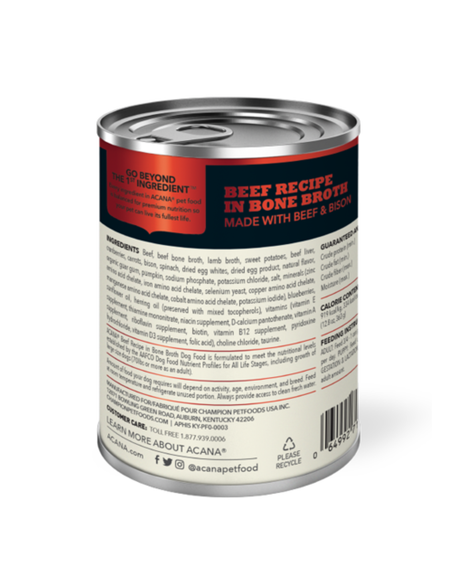 Acana Beef Recipe in Bone Broth 363g