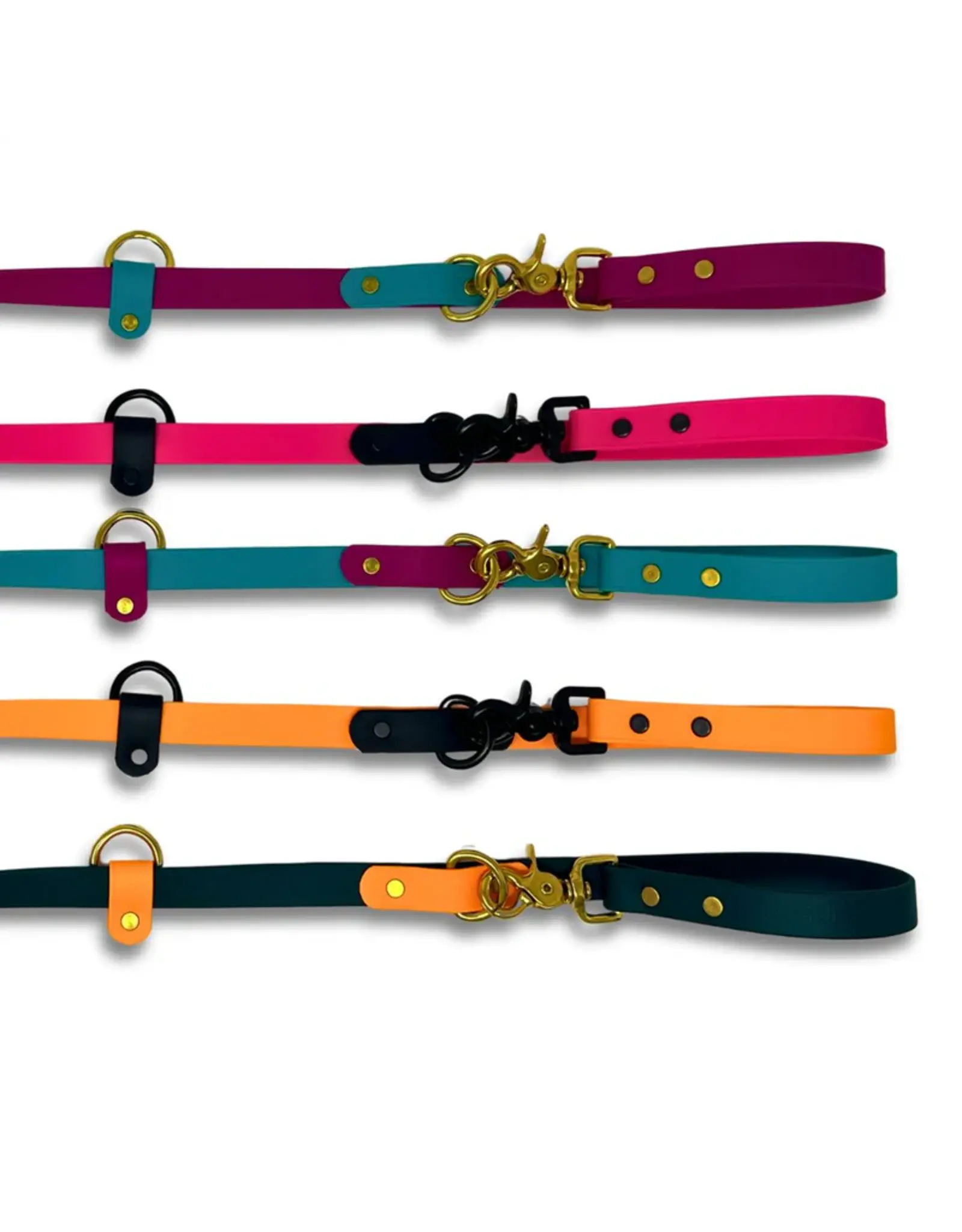 Rocky Mountain Dog Rocky Mountain Dog Hands-Free Biothane 6ft Tangerine/Black