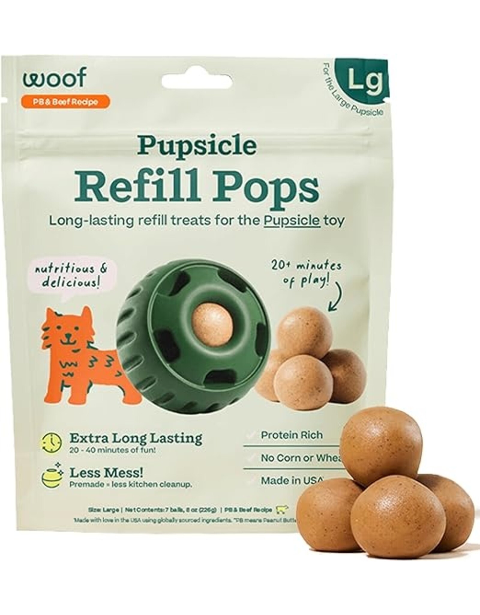 Woof-Pet Woof Pet Pupsicle Pops Beef & Peanut Butter