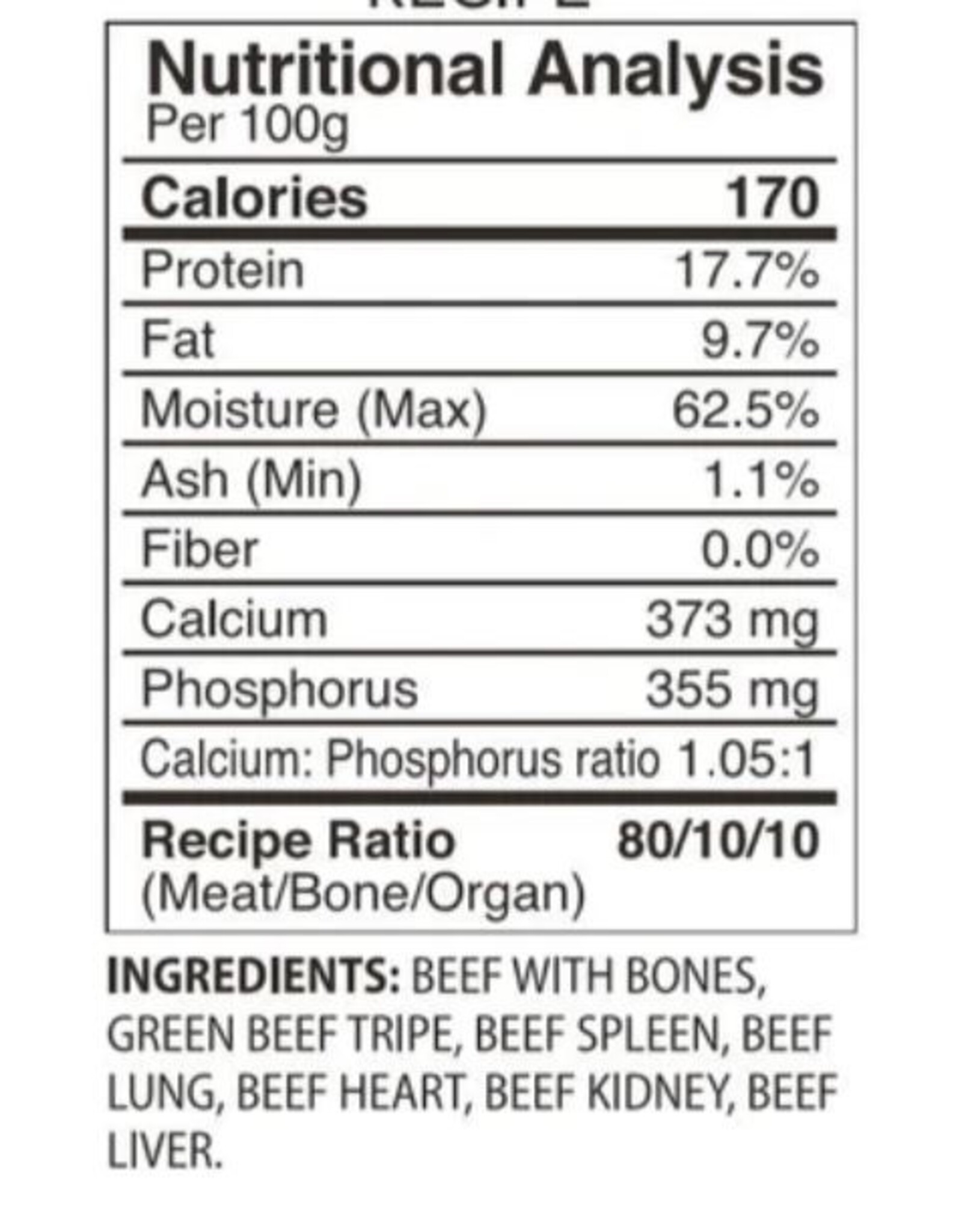 Back2Raw Back2Raw Basic Beef 12 lb