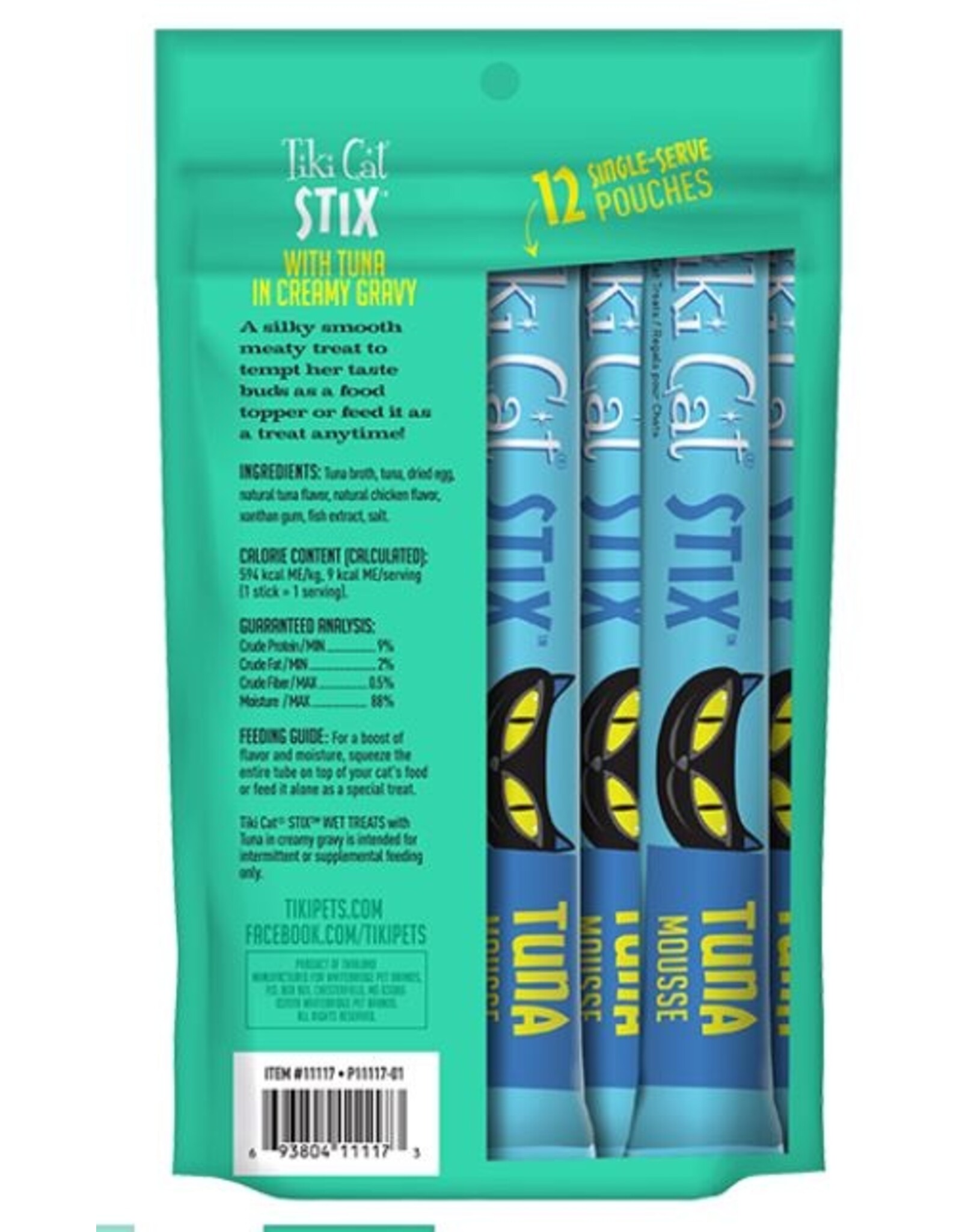 Tiki Cat Tiki Cat Stix Treats GF Tuna Mousse 3 oz