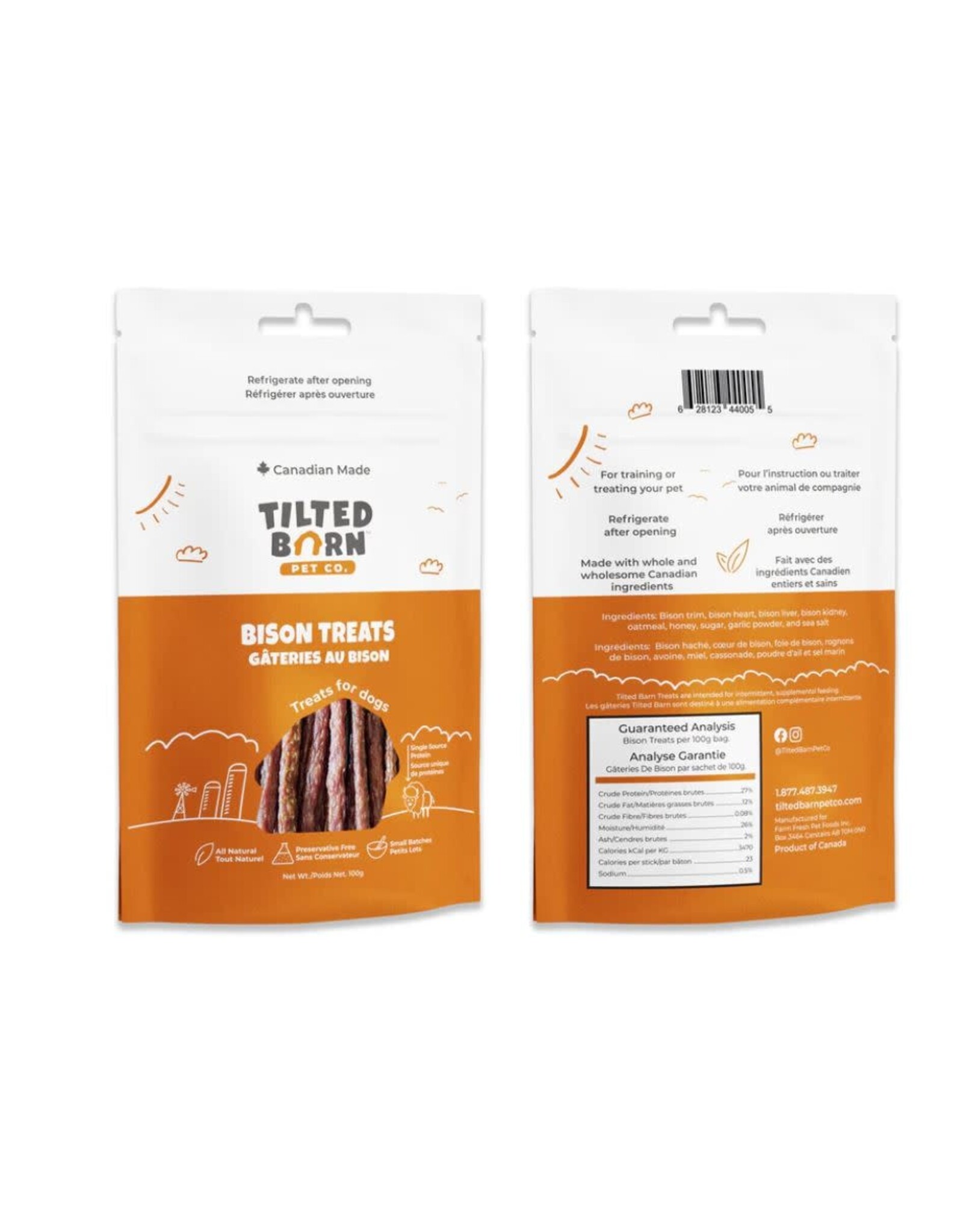 Tilted Barn Tilted Barn Canadian Bison Treats 100g