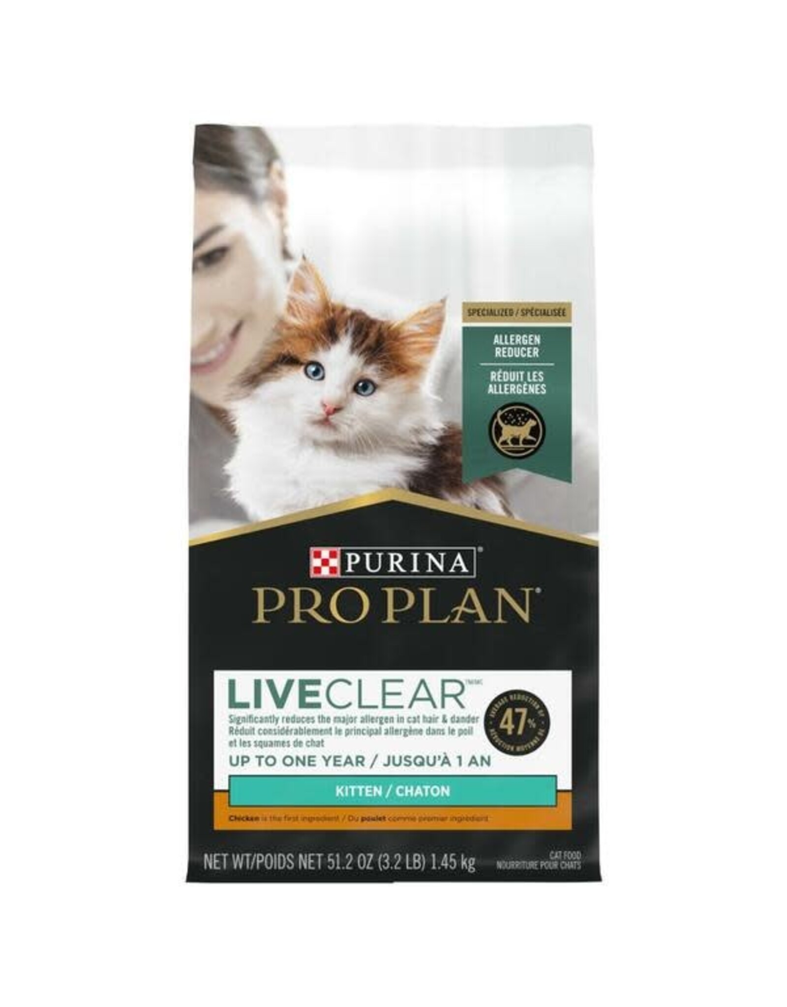 Purina Pro Plan Live Clear Chicken & Rice Kitten 1.45kg