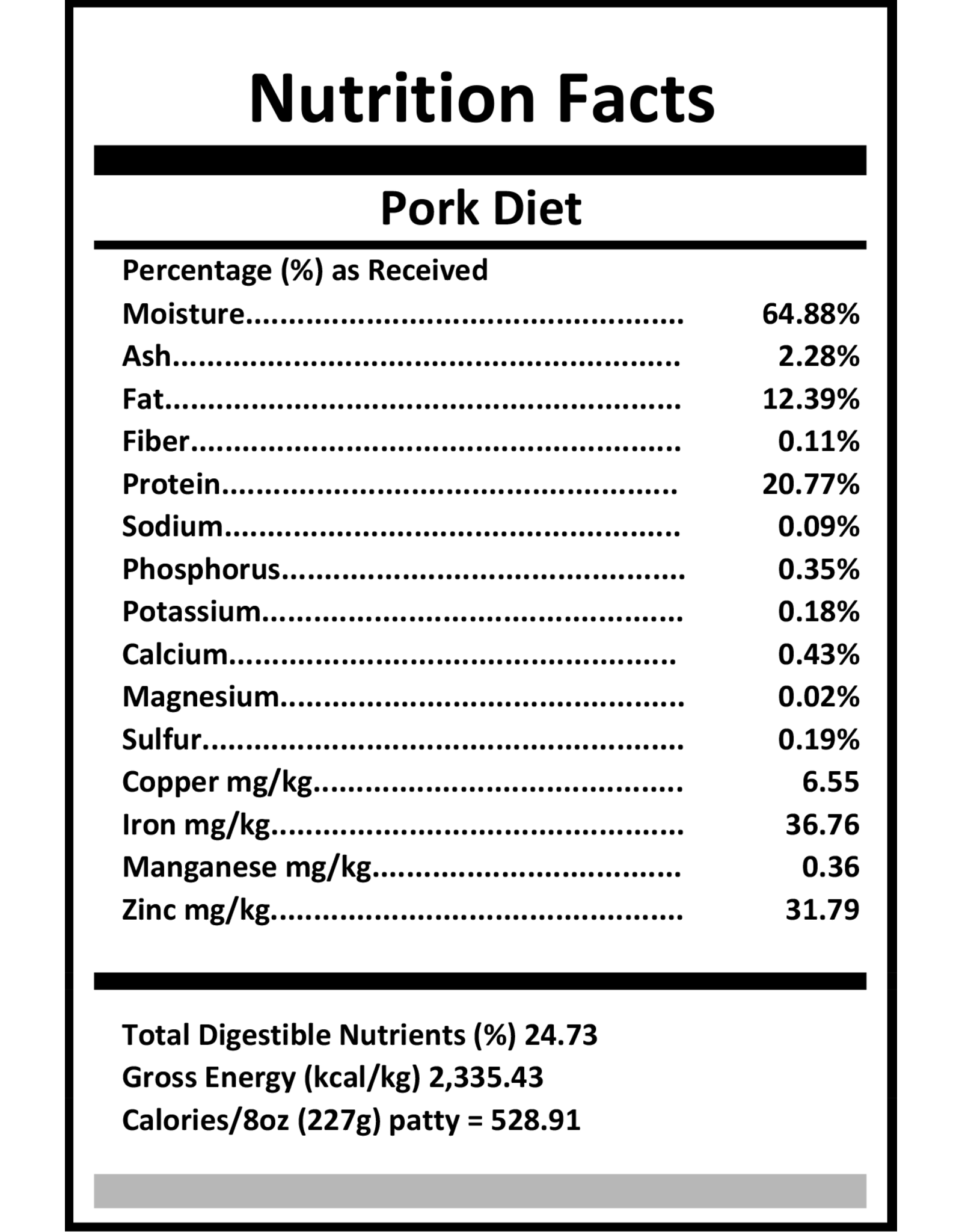 Carnivora Carnivora Pork Diet Bulk  24lb