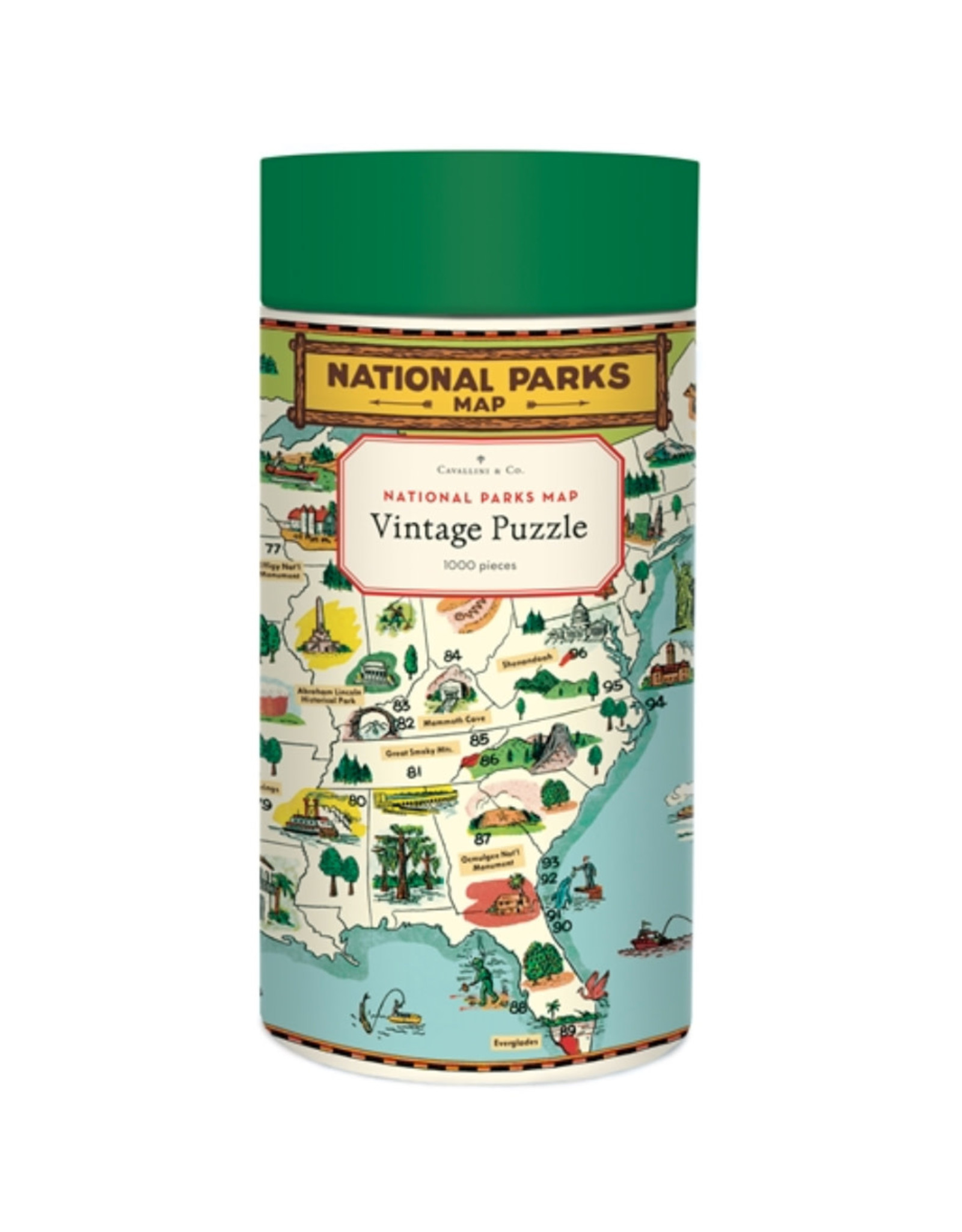 Cavallini Papers & Co. Cavallini Puzzle National Parks Map 1,000 Pcs