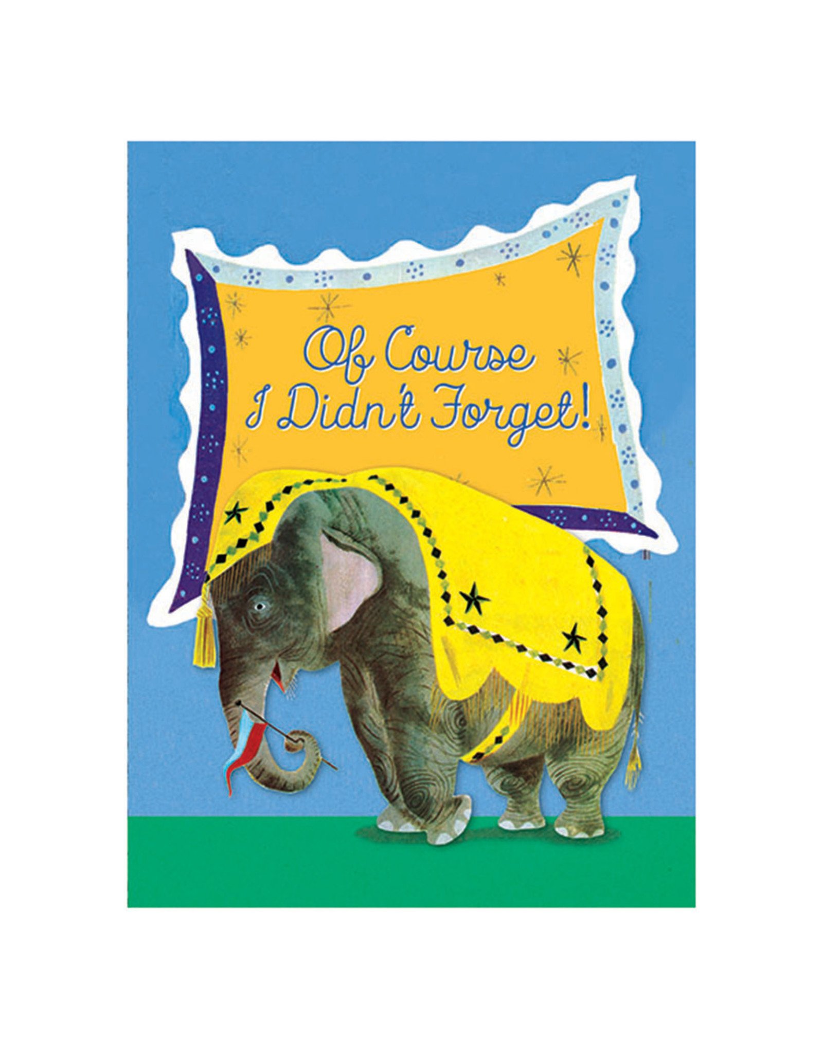 Laughing Elephant Elephant Remembering Notecard A7 Birthday