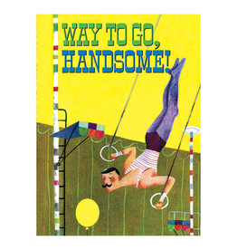 Laughing Elephant Handsome Aerialist Notecard A7 Thinking of You