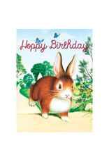 Laughing Elephant Hopping Bunny Notecard A7 Birthday