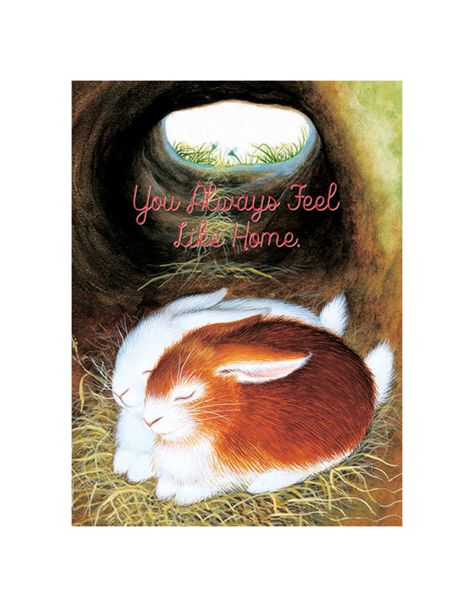 Laughing Elephant Two Sleeping Bunnies Notecard A7 Anniversary