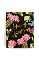 Antiquaria Cactus Blooms Birthday A2 Greeting Card