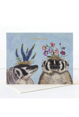 Hester & Cook Thank You Badger Sisters Greeting Card A2