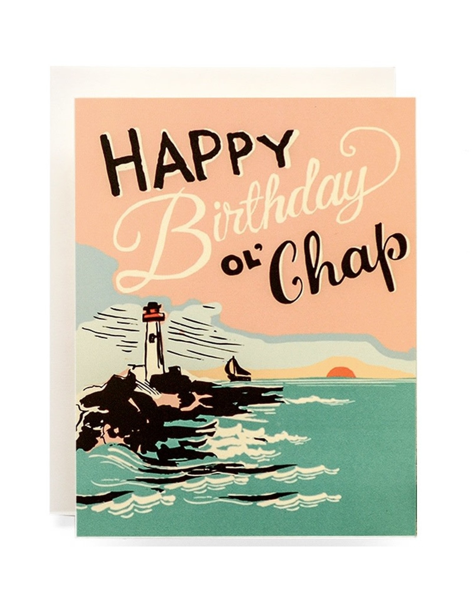 Antiquaria Lighthouse Birthday A2 Greeting Card