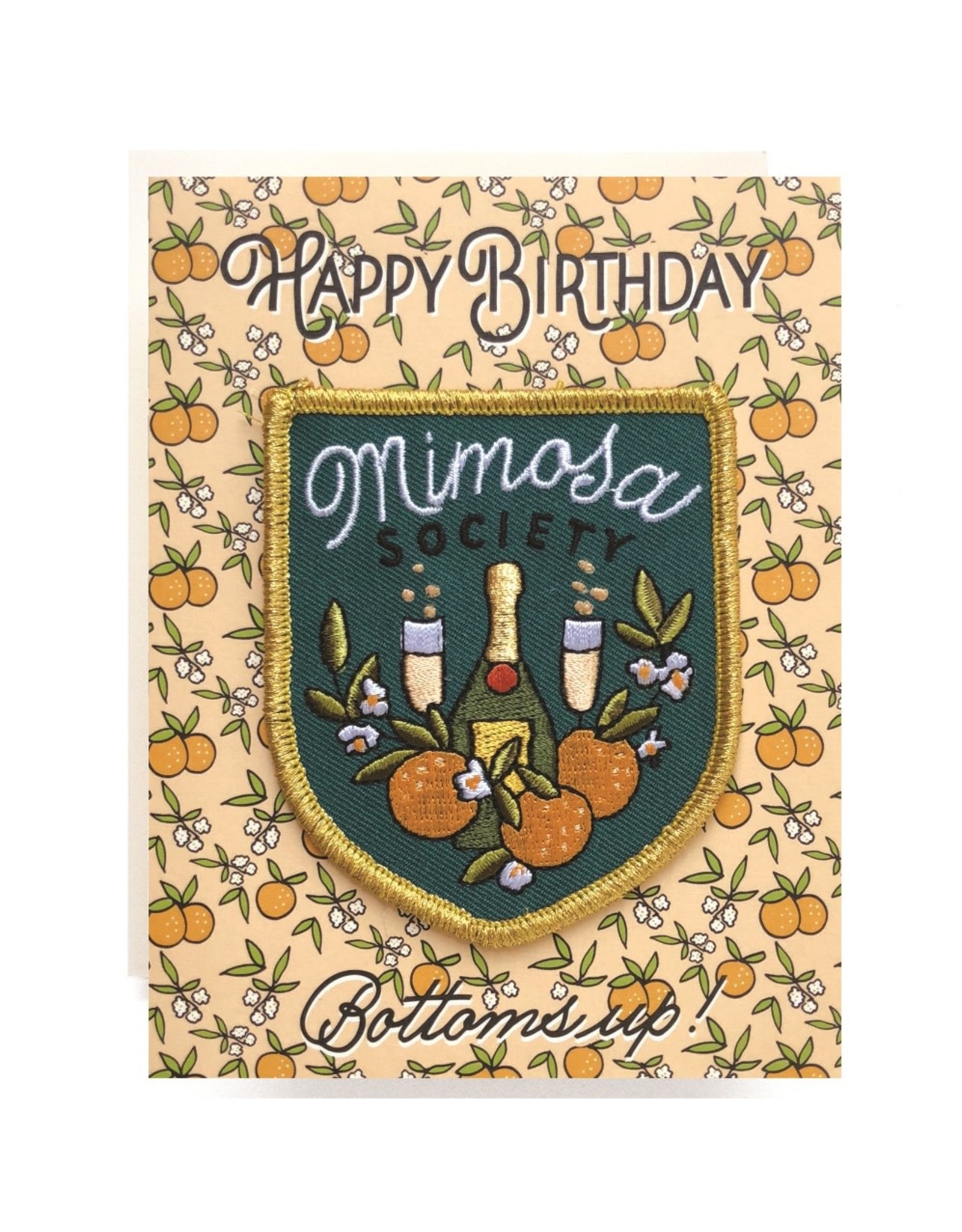 Antiquaria Patch Card: Mimosa Birthday A2 Greeting Card