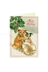 Cavallini Papers & Co. Merry Christmas Dogs Brittany Notecard