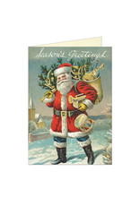 Cavallini Papers & Co. Seasons Greetings Santa Brittany Notecard