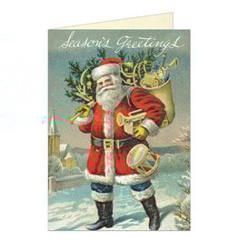 Cavallini Papers & Co. Seasons Greetings Santa Brittany Notecard