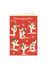 Cavallini Papers & Co. Christmas Snowmen Brittany Notecard