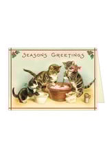 Cavallini Papers & Co. Christmas Cats 3 Brittany Notecard