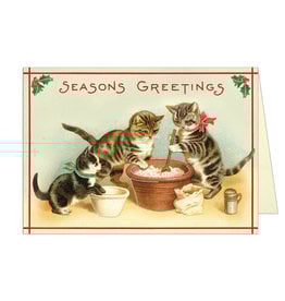 Cavallini Papers & Co. Christmas Cats 3 Brittany Notecard