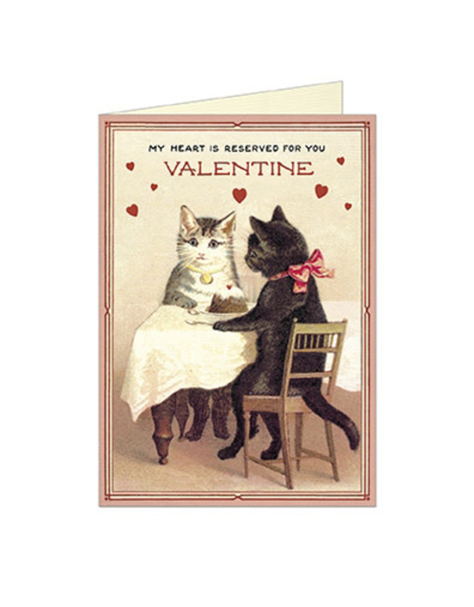 Cavallini Papers & Co. Valentine Cats 3 Brittany Notecard
