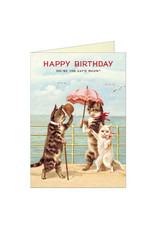 Cavallini Papers & Co. Happy Birthday Cats Brittany Notecard