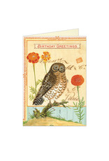 Cavallini Papers & Co. Happy Birthday Owl Brittany Notecard