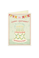 Cavallini Papers & Co. Happy Birthday Cake 3 Brittany Notecard