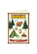 Cavallini Papers & Co. Happy Birthday Camping Brittany  Notecard