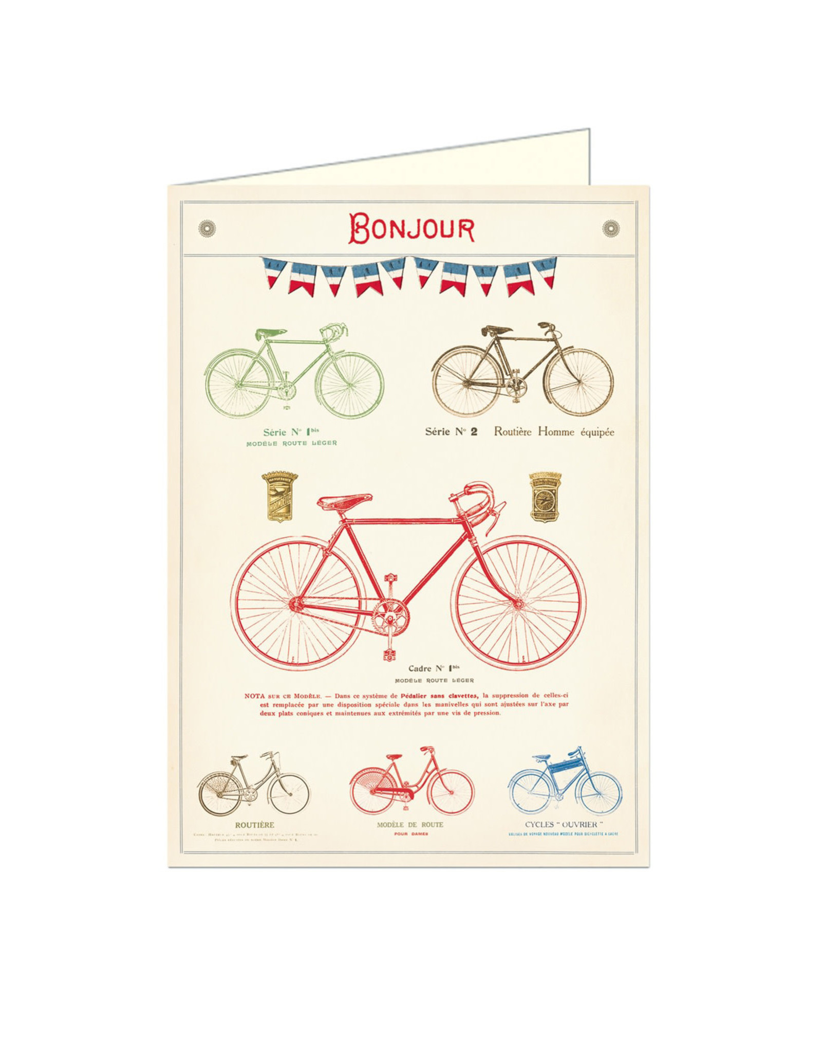 Cavallini Papers & Co. Bicycles Brittany Notecard